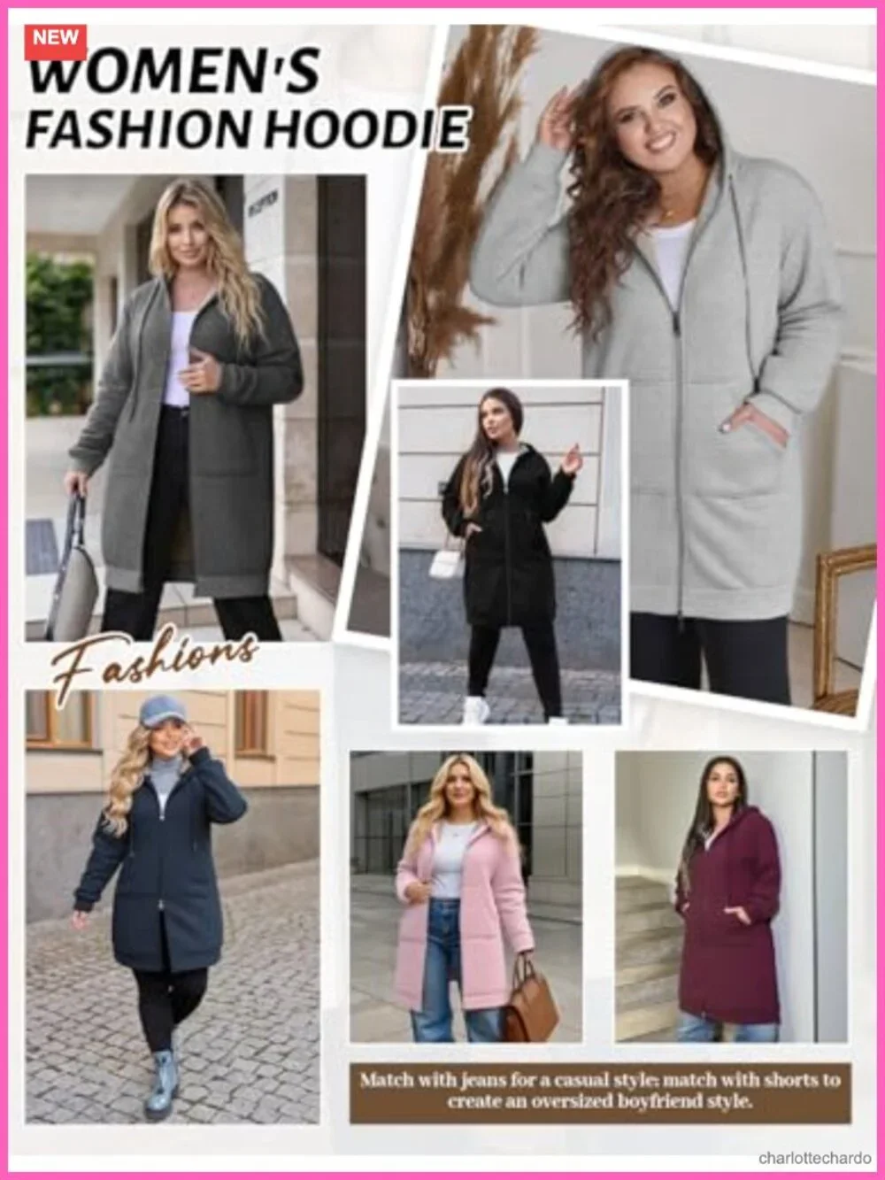 Women's Plus Size Long Fleece Zip Up Hoodie Winter Warm Casual Soft Lounge